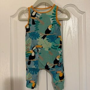 Rags to Raches Toucan Tropical Sleeveless Romper 3-6 Months